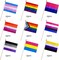 Progress Rainbow Gay Pride Flags Set on Wood Stick – Mini Hand-Held LGBTQ+ Inclusive Flags (5x8 Inch, 20-Pack)